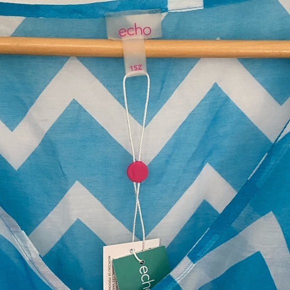 Echo Design Swim Cover Up With Tie NWT One Size - Picture 6 of 8